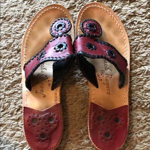Jack Rogers size 6 garnet and black